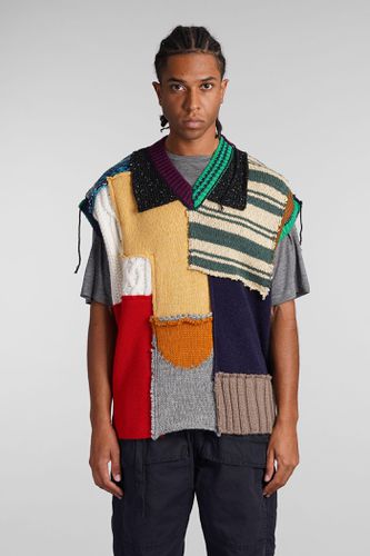 Paura Nabil Vest In Multicolor Wool - Paura - Modalova