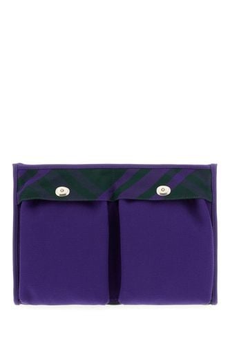 Printed Canvas Shopping Clutch - Burberry - Modalova