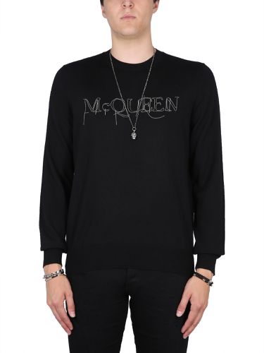 Logo Embroidered Sweatshirt - Alexander McQueen - Modalova