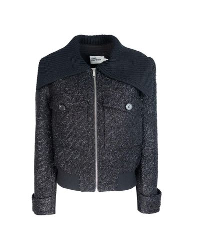 Metallic-effect Zip-up Jacket - self-portrait - Modalova