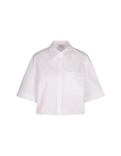 Military Cropped Boxy Shirt In Optical - Alexander McQueen - Modalova