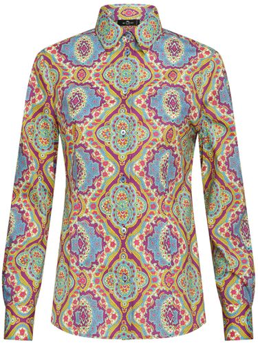 Etro Shirt In Stretch Cotton - Etro - Modalova