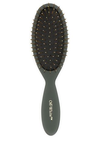 Army Green Acetate Bookish Hairbrush - Off-White - Modalova