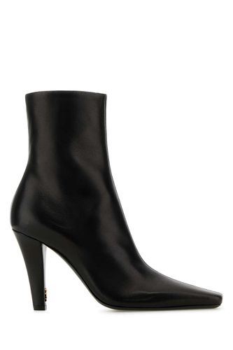 Black Leather Jill Ankle Boots - Saint Laurent - Modalova