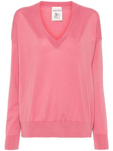 SEMICOUTURE Pink Cotton Sweater - SEMICOUTURE - Modalova