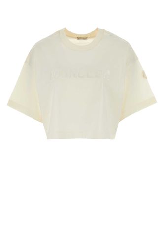 Ivory Cotton Oversize T-shirt - Moncler - Modalova