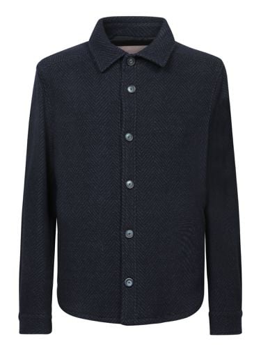 Wool Herringbone Overshirt - Herno - Modalova