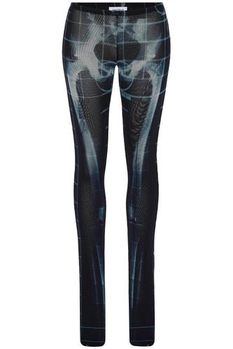 Black Polyamide Pants With Skeleton Print - Jean Paul Gaultier - Modalova