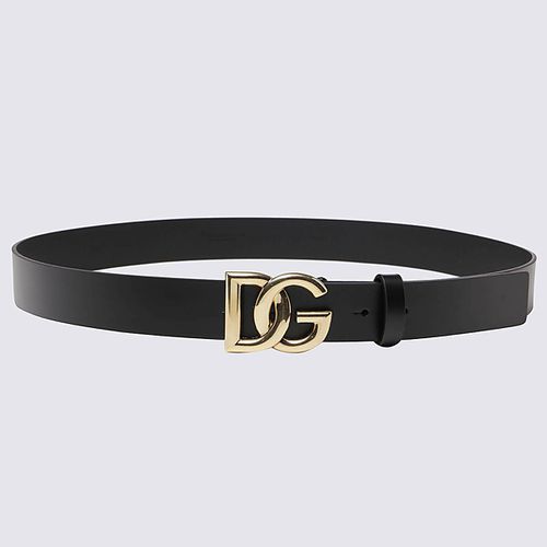 Leather Dg Logo Belt - Dolce & Gabbana - Modalova