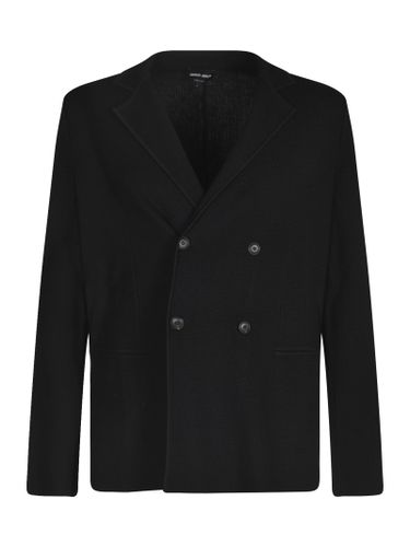 Double-breasted Knit Jacket - Giorgio Armani - Modalova