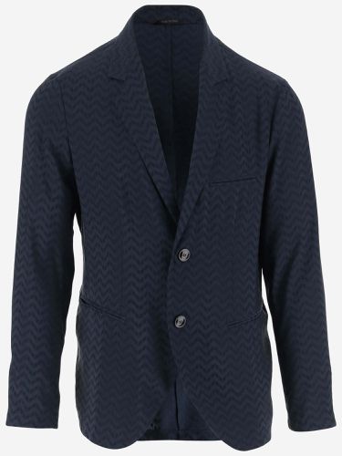 Viscose Blend Single-breasted Jacket - Giorgio Armani - Modalova