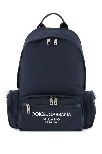 Nylon Backpack With Logo - Dolce & Gabbana - Modalova