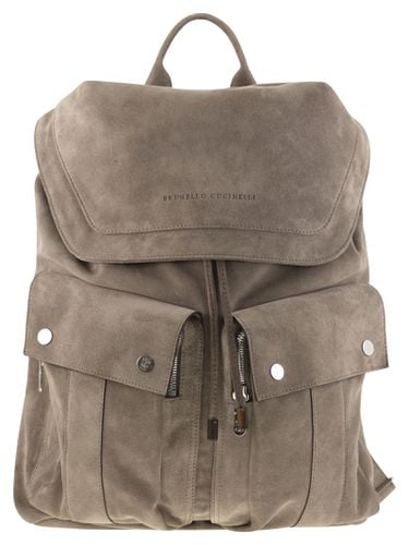 Brunello Cucinelli Suede Backpack - Brunello Cucinelli - Modalova