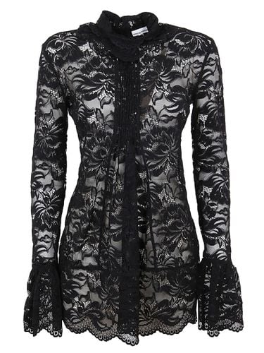 Floral-lace Detailed High Neck Blouse - Paco Rabanne - Modalova