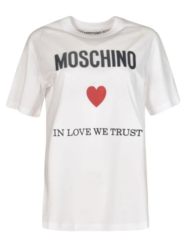 Moschino In Love We Trust T-shirt - Moschino - Modalova