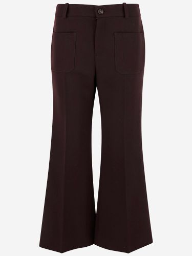 Herringbone Wool Short Bootcut Pants - Chloé - Modalova