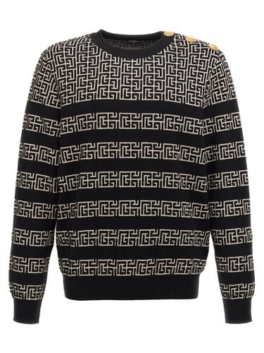 Balmain monogram Sweater - Balmain - Modalova