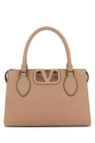 Antiqued Pink Leather Vlogo Handbag - Valentino Garavani - Modalova