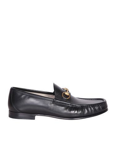 Gucci Black Leather Loafers - Gucci - Modalova