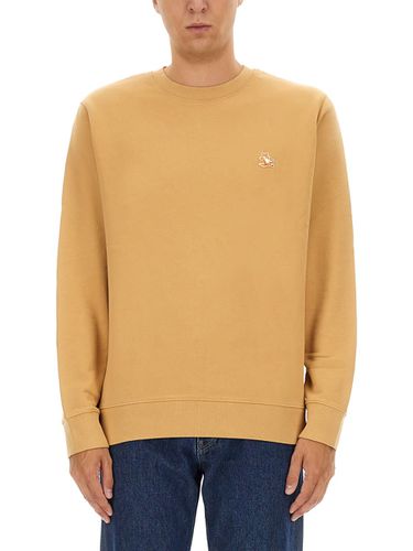 Sweatshirt With Logo Patch - Maison Kitsuné - Modalova