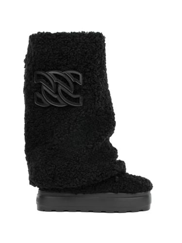 Casadei Black Teddy Wedge Boot - Casadei - Modalova