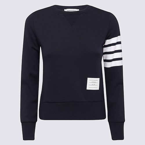 Navy Cotton Sweatshirt - Thom Browne - Modalova