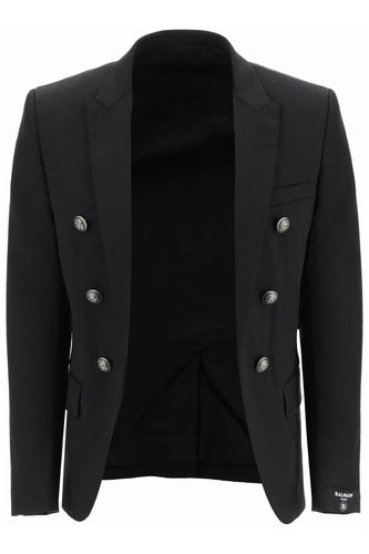 Wool Blazer With Decorative Buttons - Balmain - Modalova