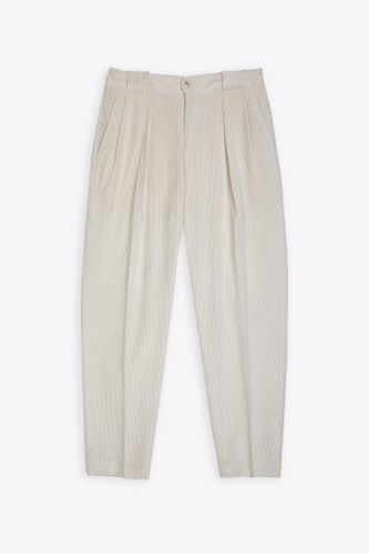 Pantaloni Off White Corduroy Pant With Front Pleats - Portobello - Briglia 1949 - Modalova