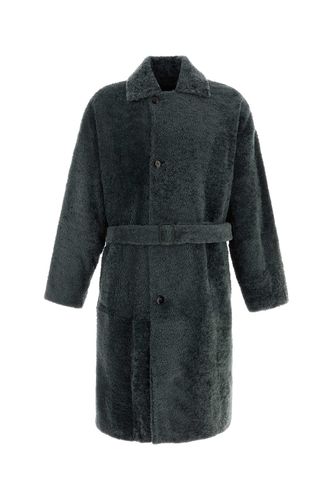 Dark Green Shearling Coat - Giorgio Armani - Modalova