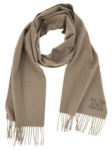 Logo Embroidered Fringed Scarf - Max Mara - Modalova