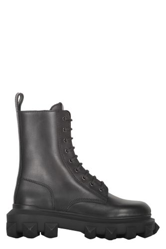 Leather Lace-up Boots - Valentino Garavani - Modalova