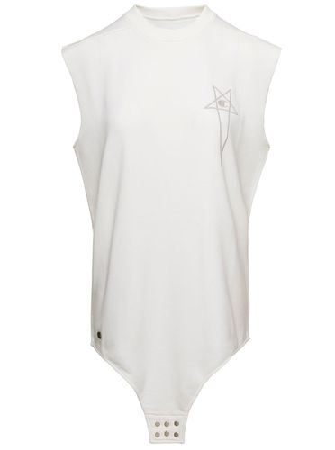 Sl Body Long Tank Top With Pentagram Embroidery And A Six Snap Closure Hanging In Cotton Woman - Rick Owens - Modalova