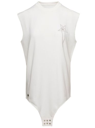 Sl Body Tank Top With Pentagram Embroidery And A Six Snap Closure Hanging In Cotton - Rick Owens - Modalova