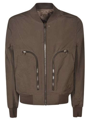 Rib Trim Regular Zipped Bomber - Rick Owens - Modalova