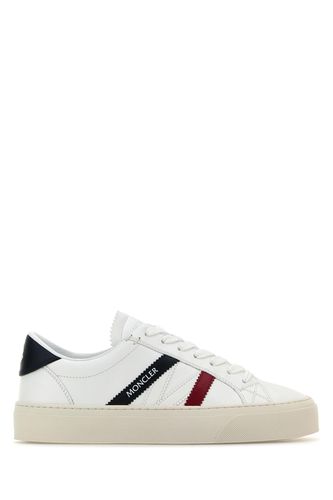 White Leather Monaco 2 Sneakers - Moncler - Modalova