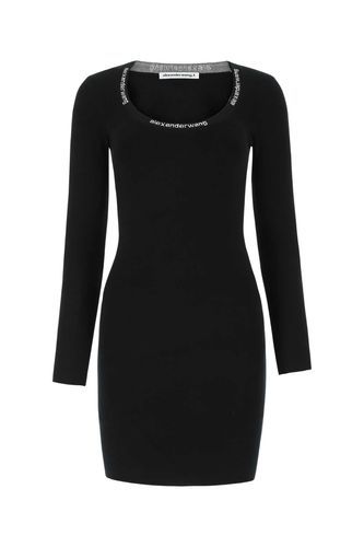 Black Viscose Blend Mini Dress - T by Alexander Wang - Modalova