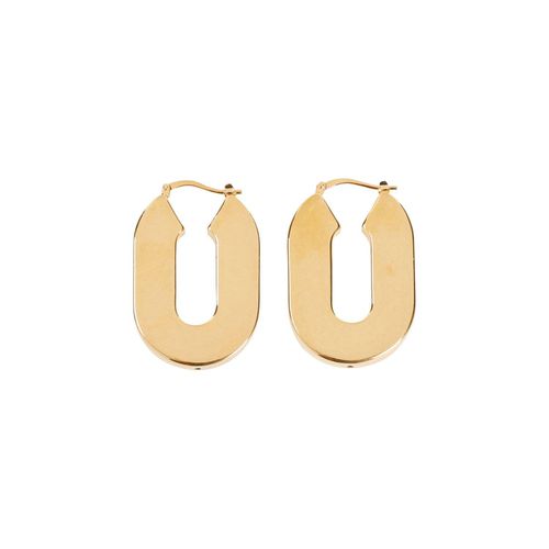 Logo Engraved Hoop Earrings - Jil Sander - Modalova