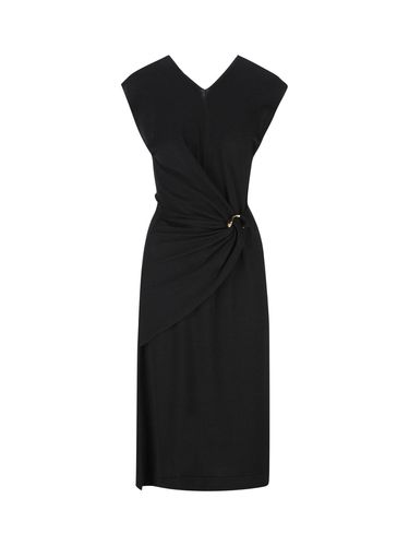 V-neck Gathered Midi Dress - Jil Sander - Modalova