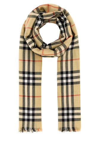 Embroidered Cashmere Blend Scarf - Burberry - Modalova