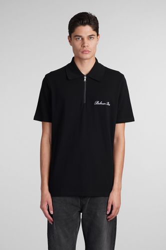 Signature Cotton Polo Shirt - Balmain - Modalova