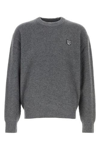 Bold Fox Head Patch Comfort Ribbed Jumper - Maison Kitsuné - Modalova