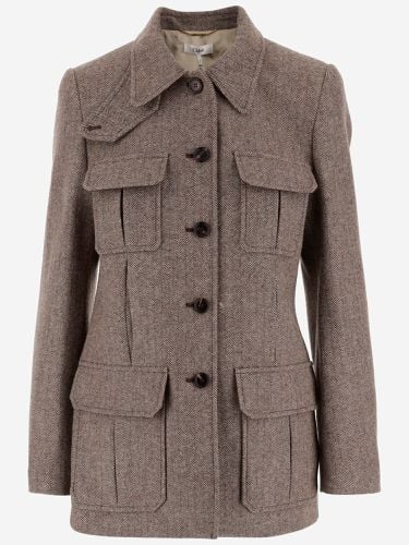 Wool Jacket With Herringbone Pattern - Chloé - Modalova