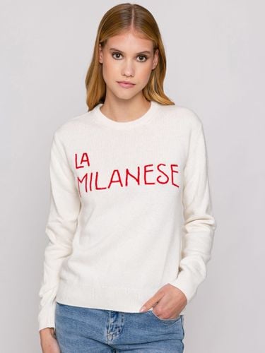 Woman Sweater With La Milanese Embroidery Michela Proietti Co-lab - MC2 Saint Barth - Modalova