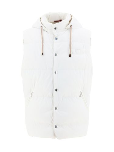 Hooded Padded Gilet - Brunello Cucinelli - Modalova