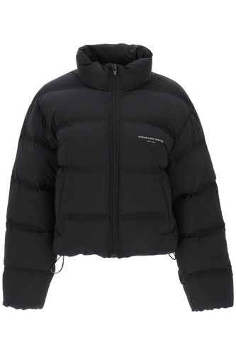 Jaquard Channel Cropped Puffer W/ Reflective Logo - Alexander Wang - Modalova