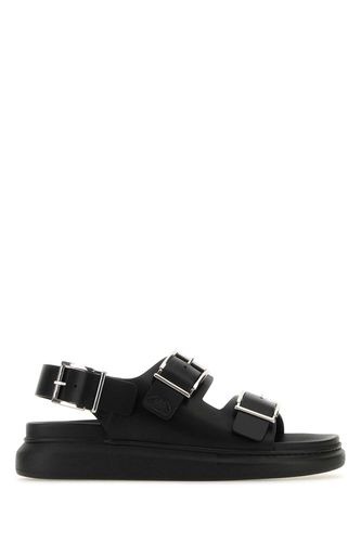 Black Leather Sandals - Alexander McQueen - Modalova