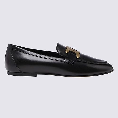 Tod's Black Leather Loafers - Tod's - Modalova