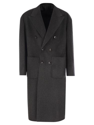 Double-breasted Coat In Virgin Wool - Kiton - Modalova