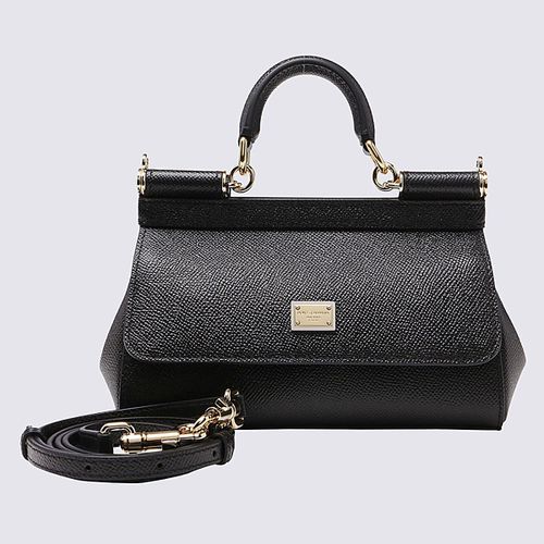 Leather Sicily Handle Bag - Dolce & Gabbana - Modalova