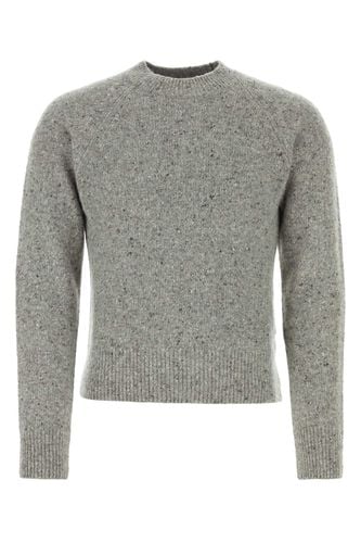 Melange Grey Wool Blend Sweater - Ami Alexandre Mattiussi - Modalova